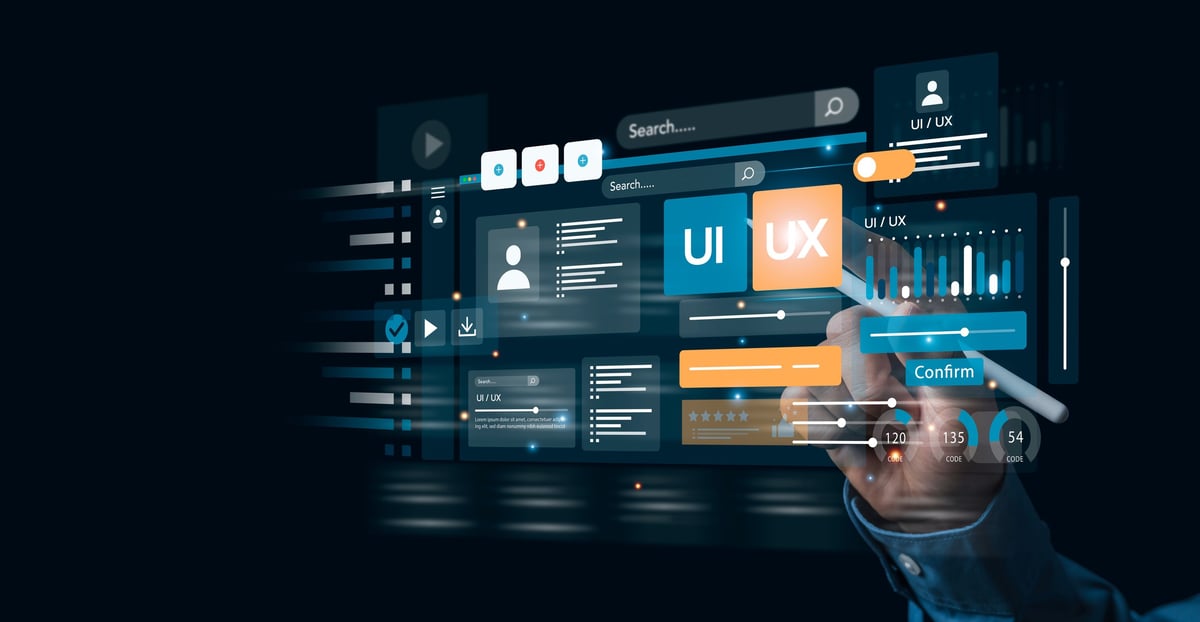 UX-UI designer working on website interface